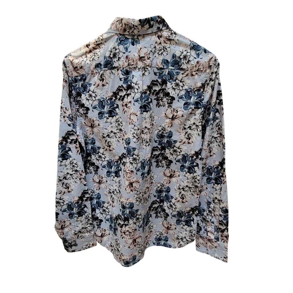 Denim & Flower Ricky Singh Mens Floral Long Sleeve Button-Up Shirt 100% Cotton C - Picture 2 of 7
